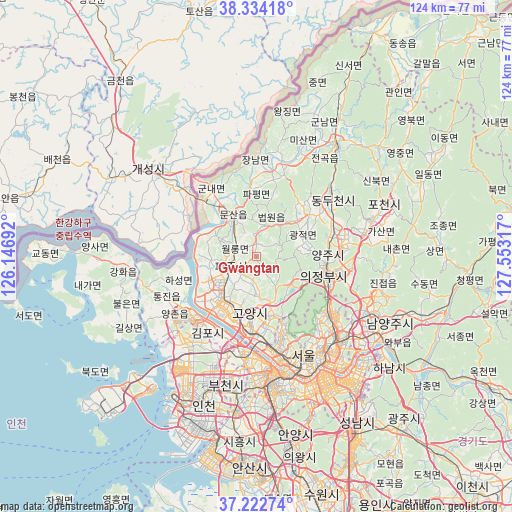 Gwangtan on map