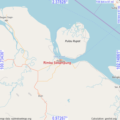 Rimba Sekampung on map