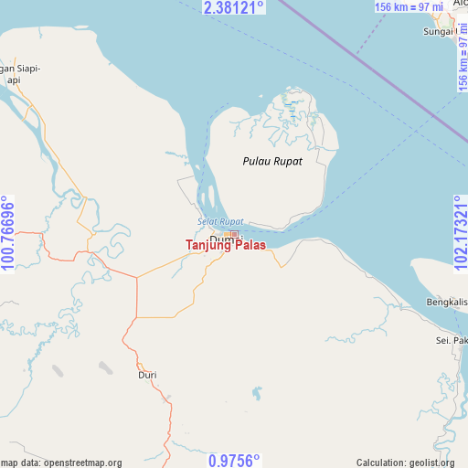 Tanjung Palas on map