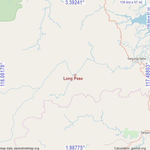 Long Peso on map