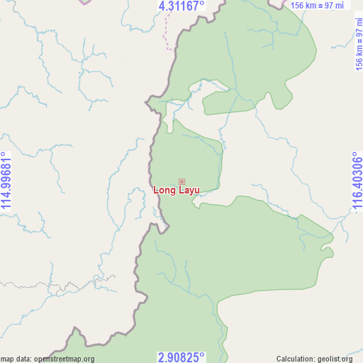 Long Layu on map