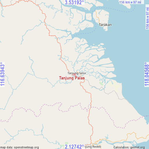 Tanjung Palas on map