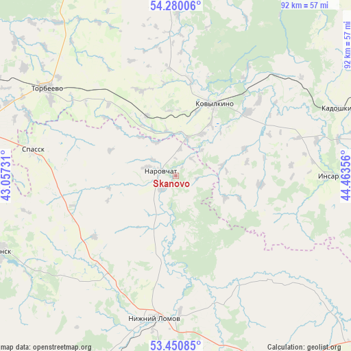 Skanovo on map