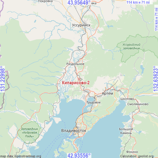 Кипарисово-2 on map