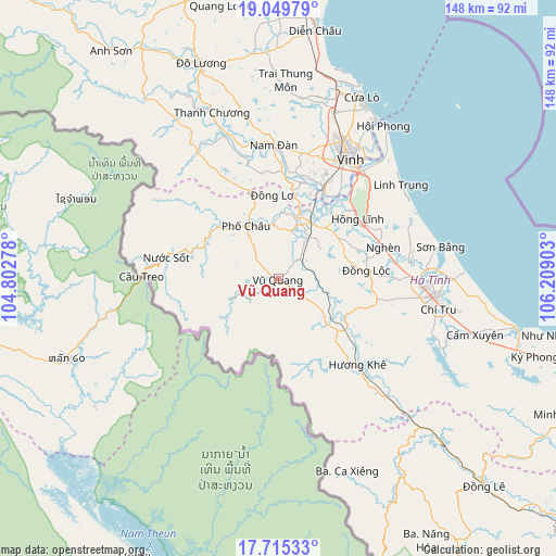 Vũ Quang on map