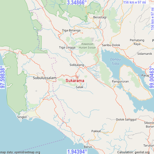 Sukarama on map
