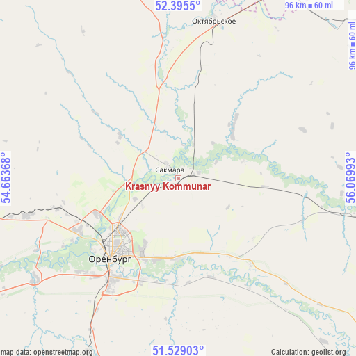 Krasnyy Kommunar on map