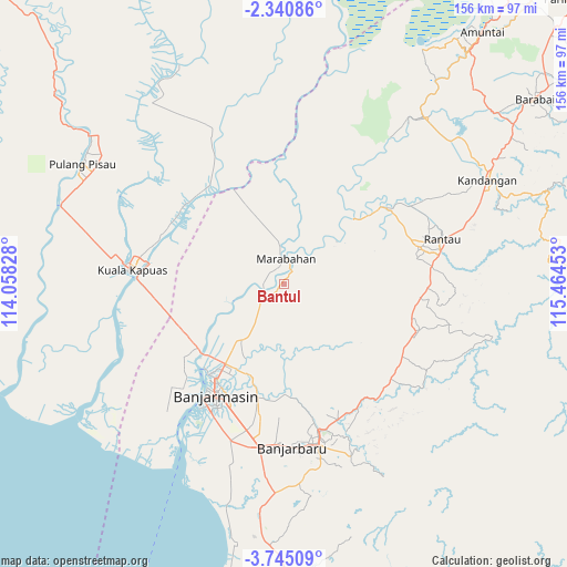 Bantul on map