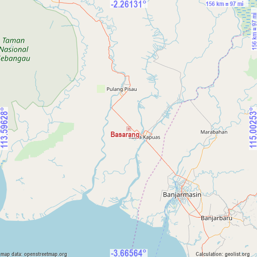 Basarang on map