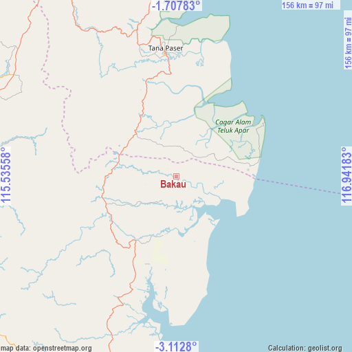 Bakau on map