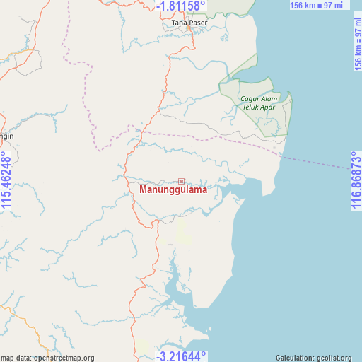 Manunggulama on map