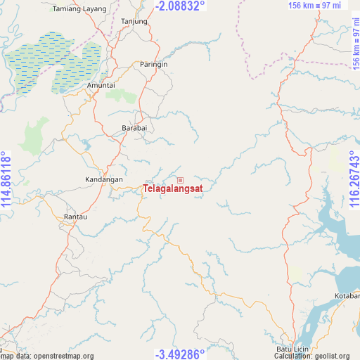 Telagalangsat on map