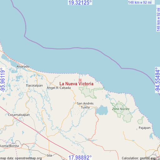 La Nueva Victoria on map