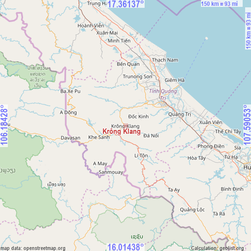 Krông Klang on map