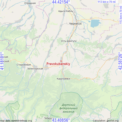 Pravokubanskiy on map