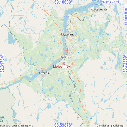 Molochnyy on map
