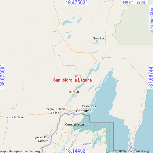 San Isidro la Laguna on map