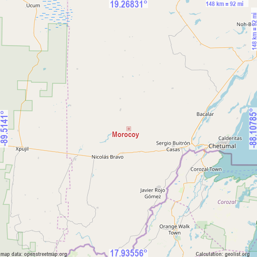 Morocoy on map