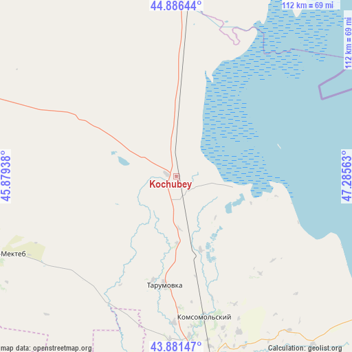 Kochubey on map