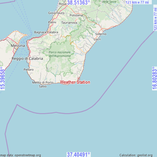 Weather Station on map