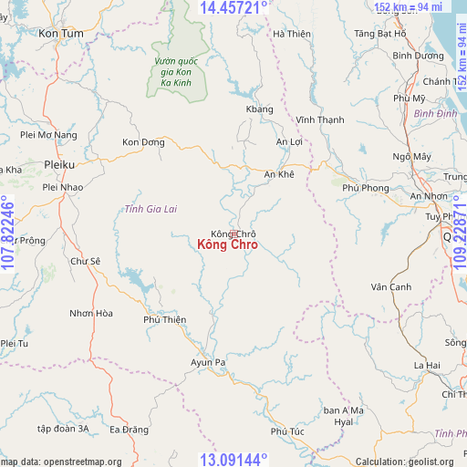 Kông Chro on map
