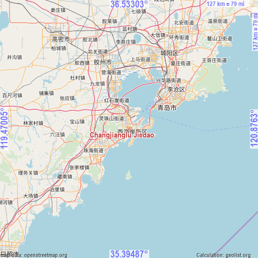 Changjianglu Jiedao on map