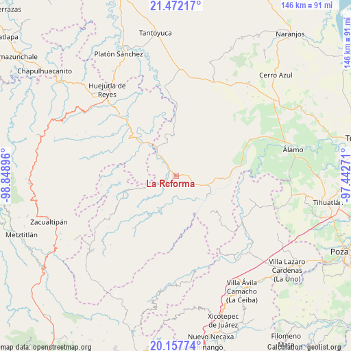 La Reforma on map