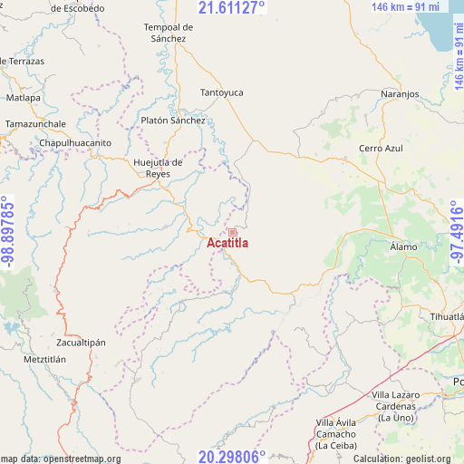 Acatitla on map