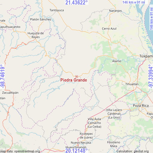 Piedra Grande on map