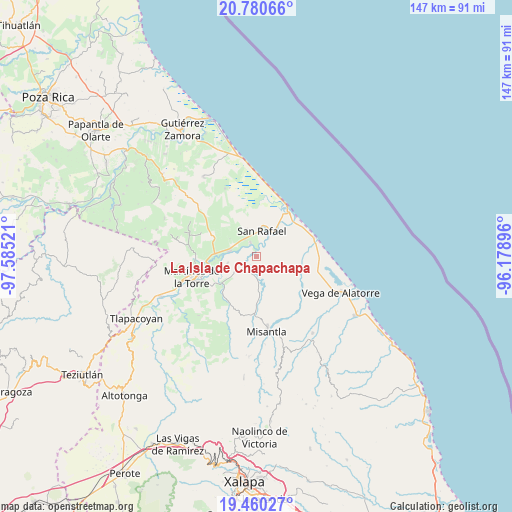 La Isla de Chapachapa on map