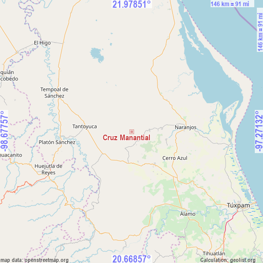 Cruz Manantial on map