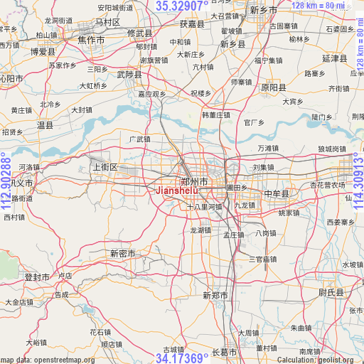 Jianshelu on map