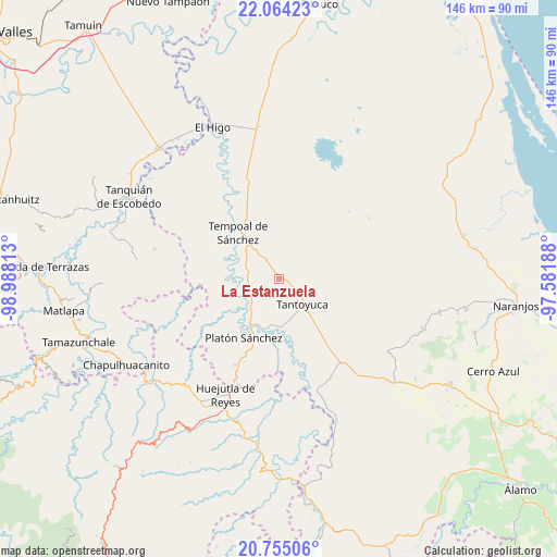 La Estanzuela on map