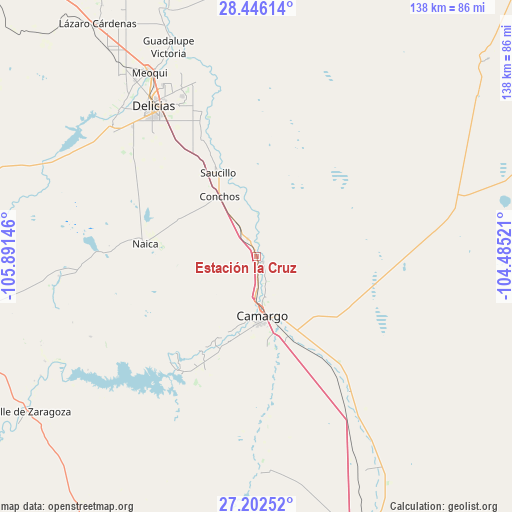 Estación la Cruz on map