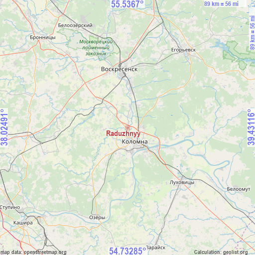 Raduzhnyy on map