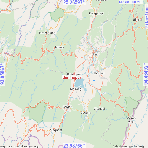 Bishnupur on map