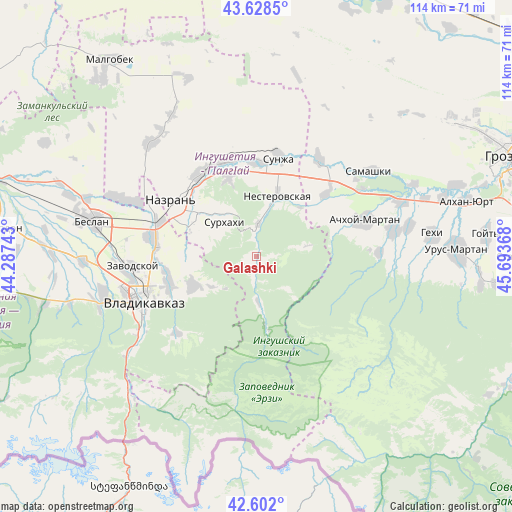 Galashki on map