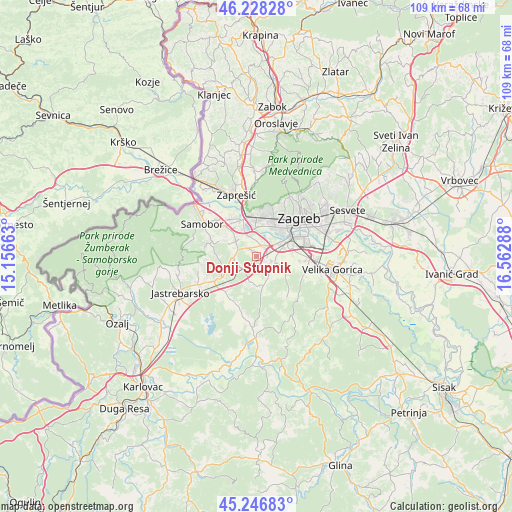 Donji Stupnik on map