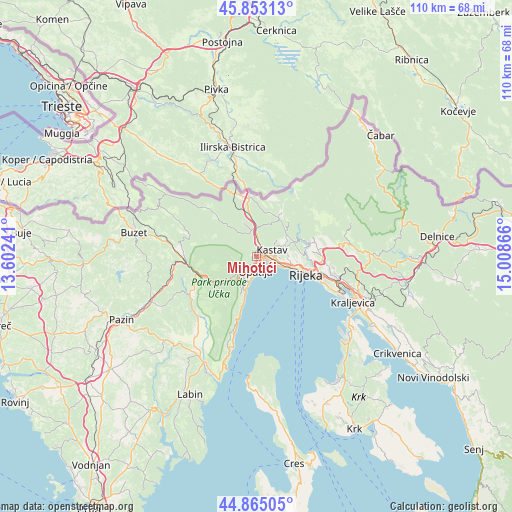 Mihotići on map