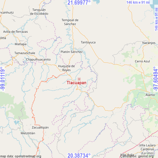 Tlacuapan on map