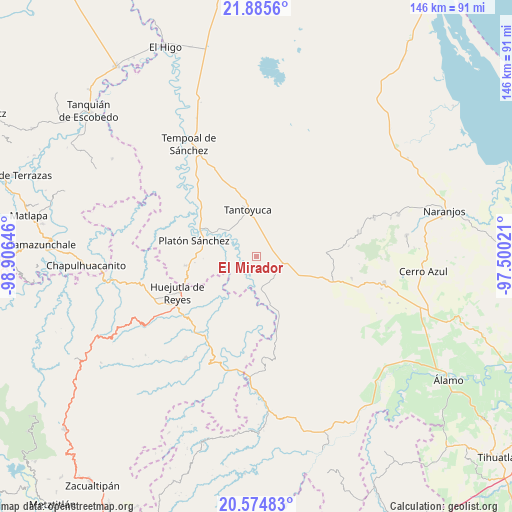 El Mirador on map