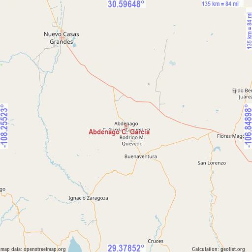 Abdenago C. García on map