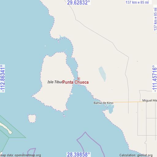 Punta Chueca on map
