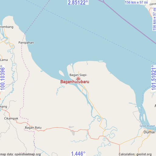 Baganhulubaru on map