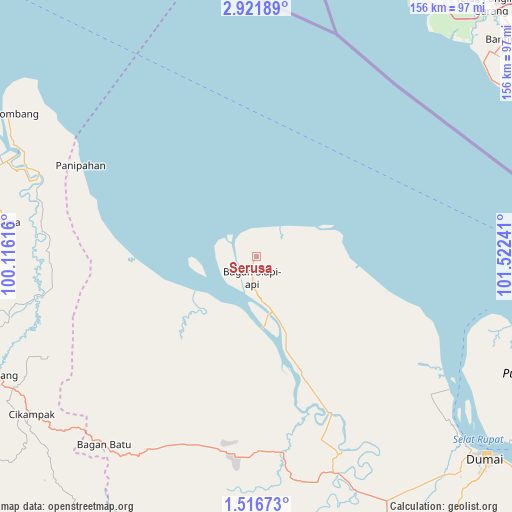 Serusa on map
