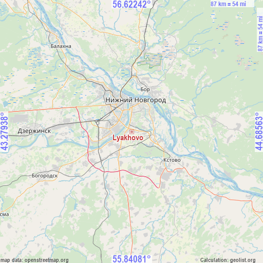 Lyakhovo on map