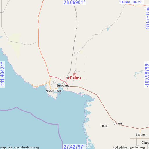 La Palma on map