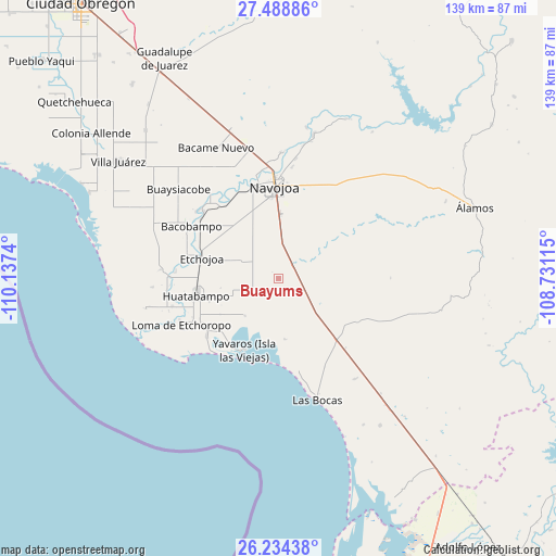 Buayums on map