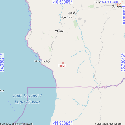 Tingi on map