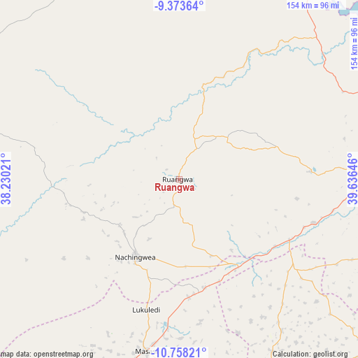 Ruangwa on map